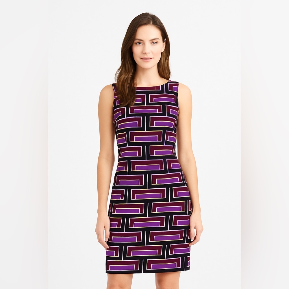 Kate Spade /Florence Broadhurst Silk Sleeveless Geometric Dress Size 10